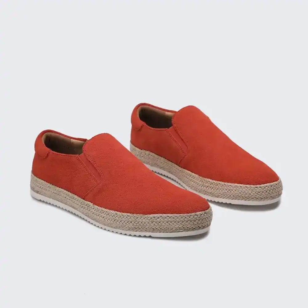 Maeline - Suede Slip On Shoes With Espadrille Soles