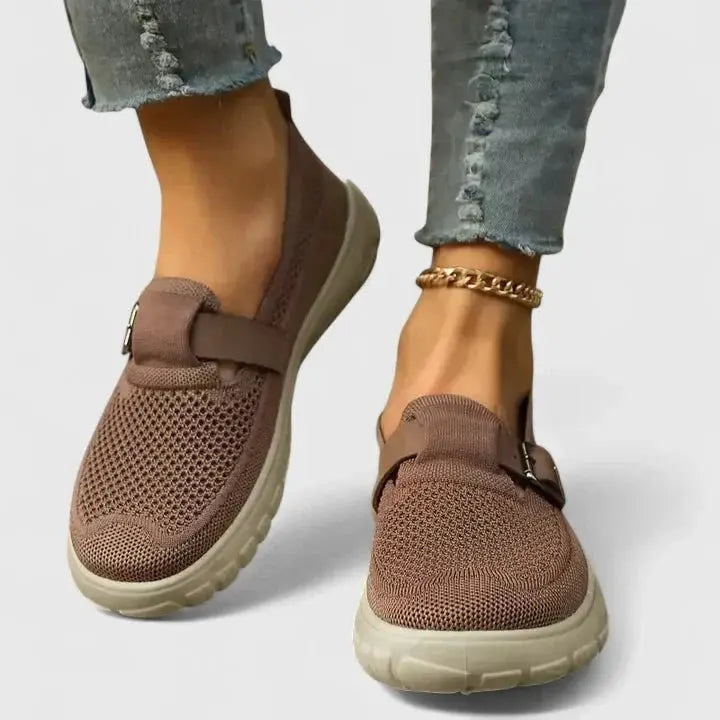 Signala - Loafers With Knit Uppers and Buckle Straps