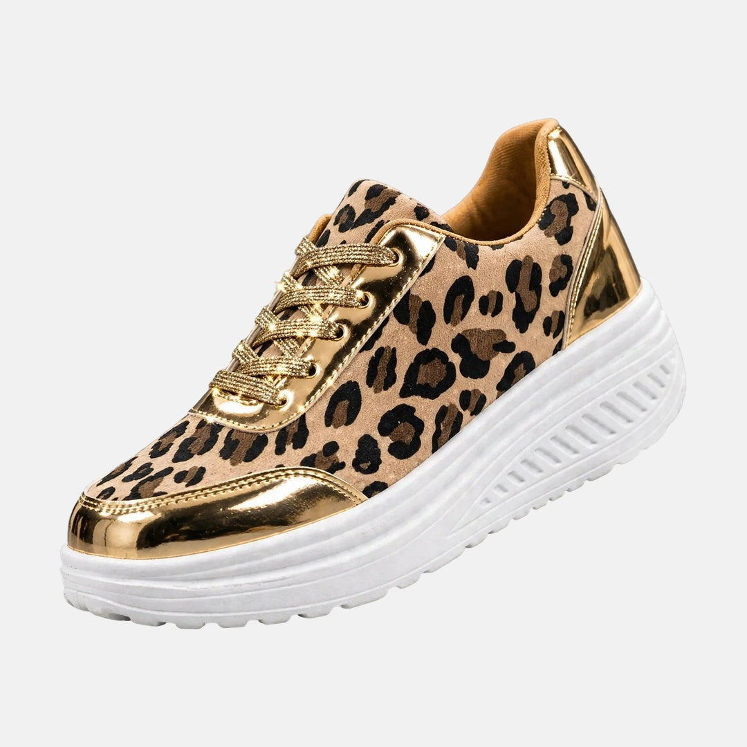 Zaraa - Leopard Print Wedge Sneaker