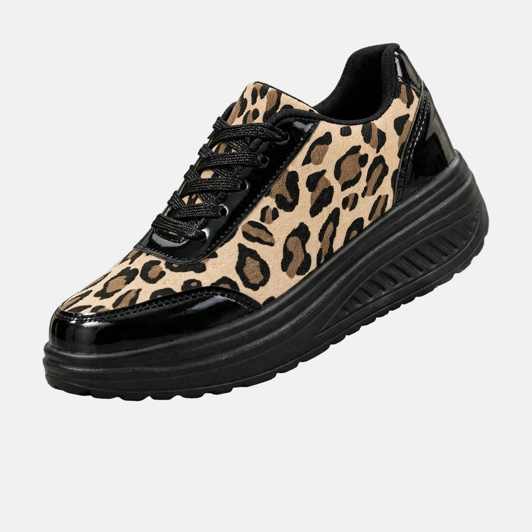 Zaraa - Leopard Print Wedge Sneaker