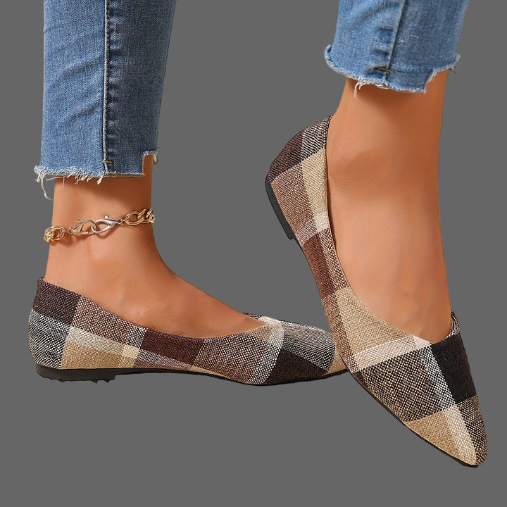 Atiya - Plaid Pointed Toe Flats