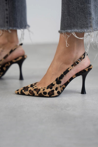 Ania - Leopard Print Pointed Toe Pumps