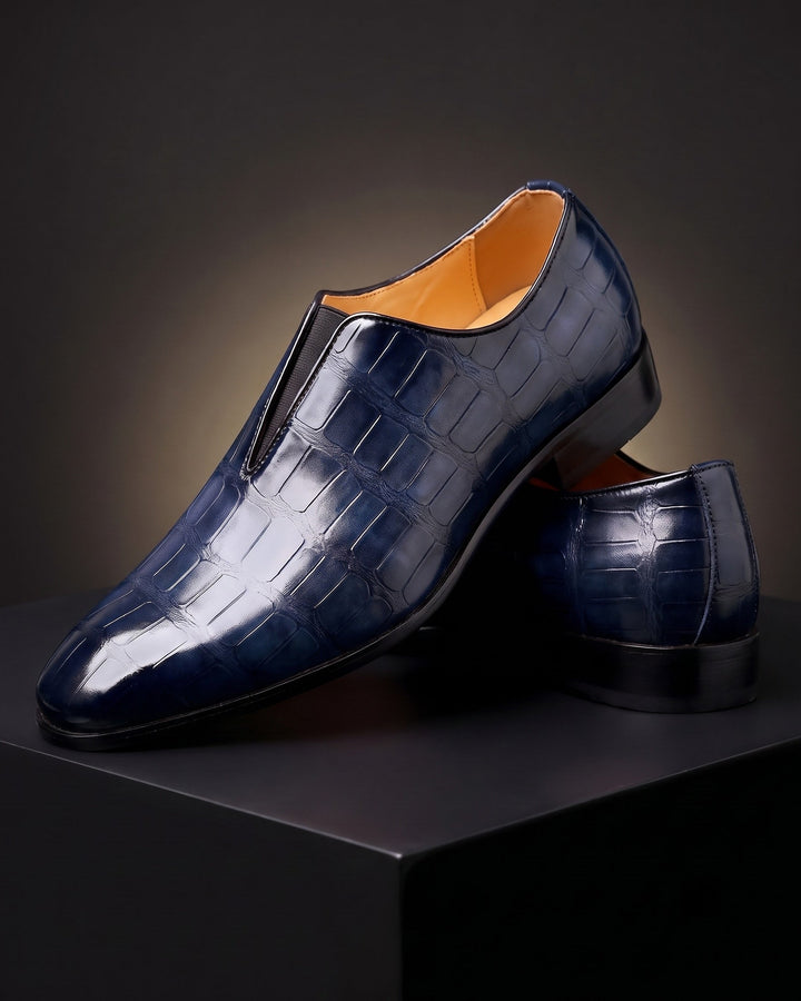Arviian - Loafers with Crocodile Texture and Slip-On Fit