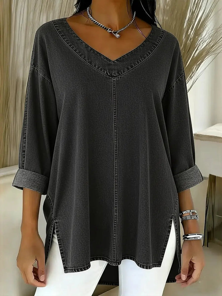 Ludivine - Timeless Denim Shirt With Flowing Fit