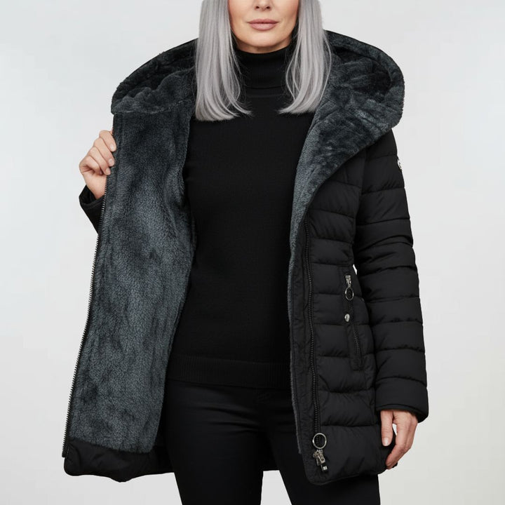 Ruchmira - Waterproof Padded Coat with Hood and Fleece Lining