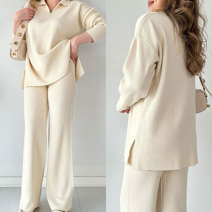 Alyana – Ribbed Knitted Two Piece Lounge Set