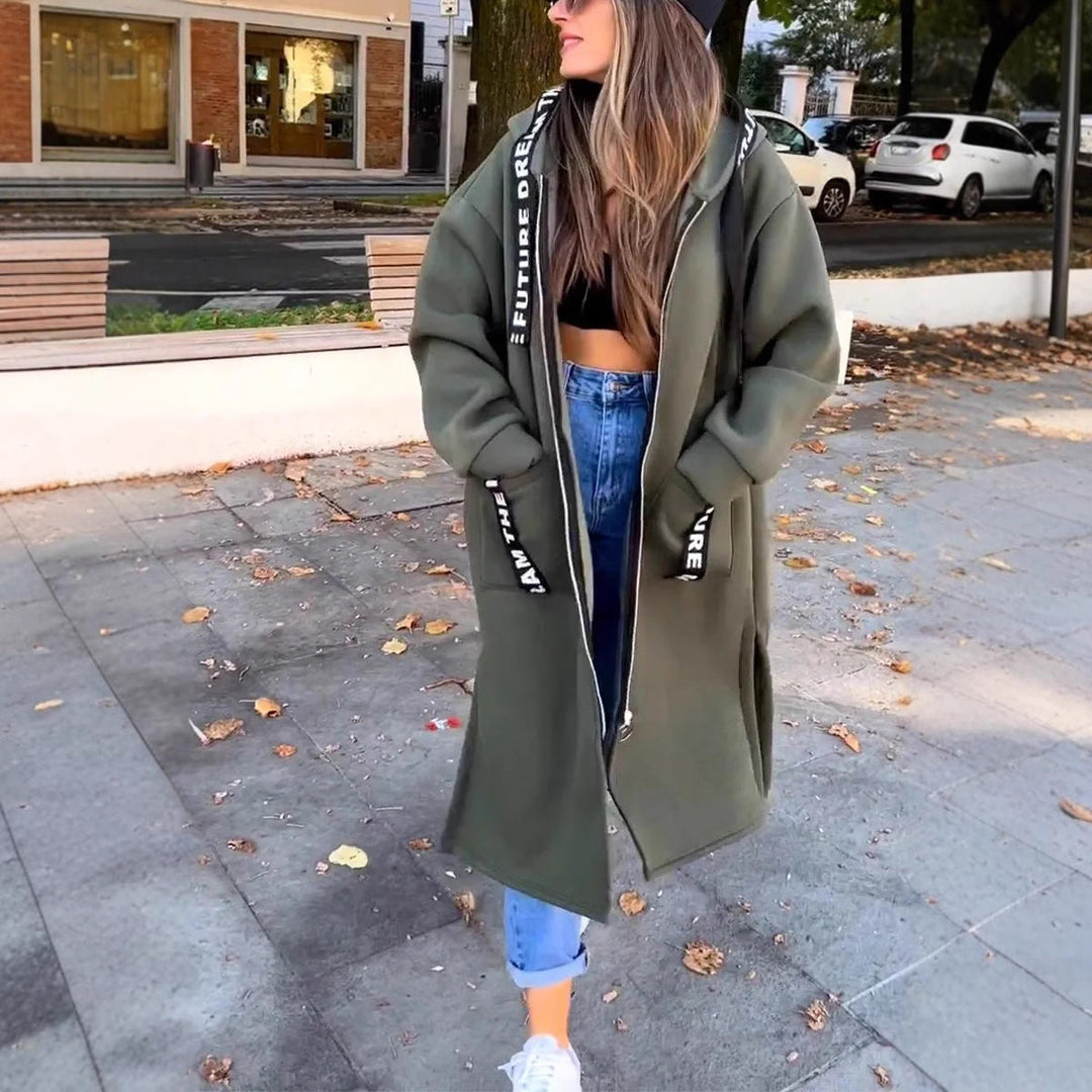 Kirteena - Comfortable Oversized Hooded Coat