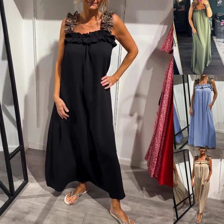 Fiola - Casual Sleeveless Maxi Dress with Pockets