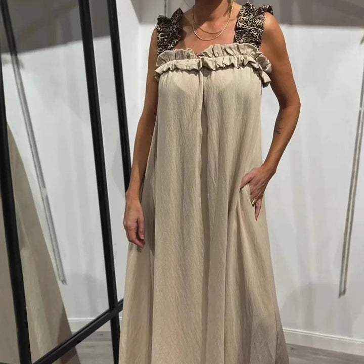 Fiola - Casual Sleeveless Maxi Dress with Pockets