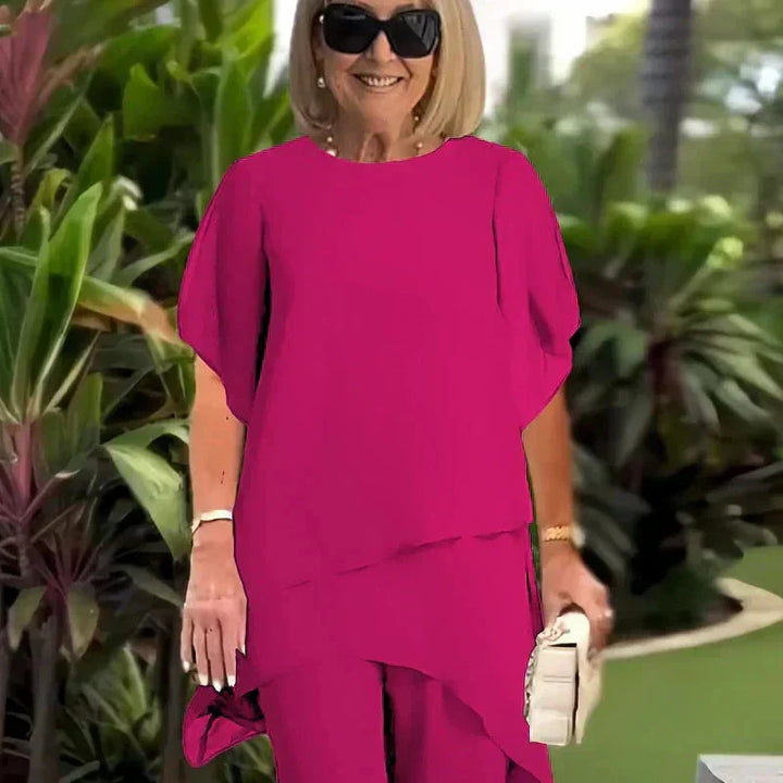 Lianah - Blouse With Wide Leg Pant Set