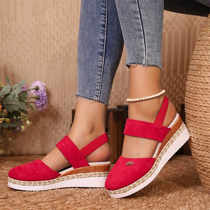 Delilah - Strappy Low Wedge Sandal