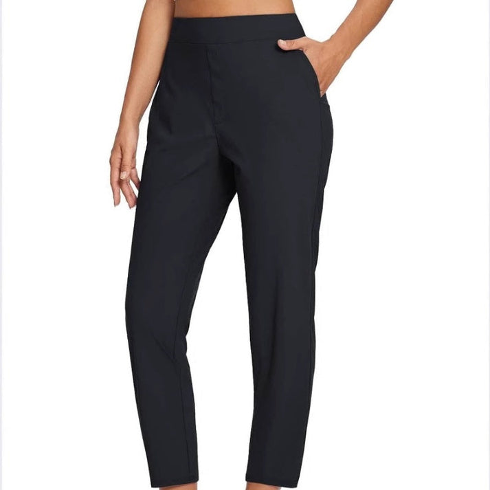 Theoa - High Waisted Stretch Trousers With Pocket