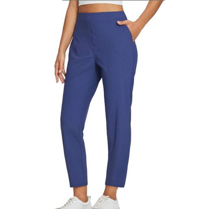 Theoa - High Waisted Stretch Trousers With Pocket