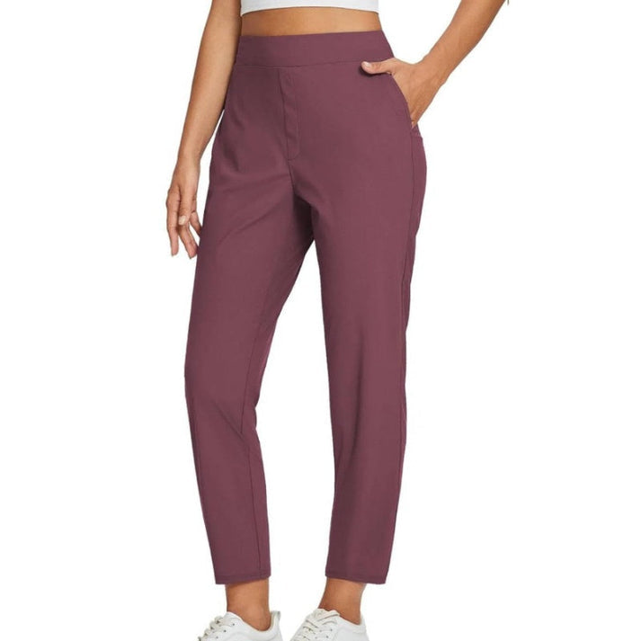 Theoa - High Waisted Stretch Trousers With Pocket