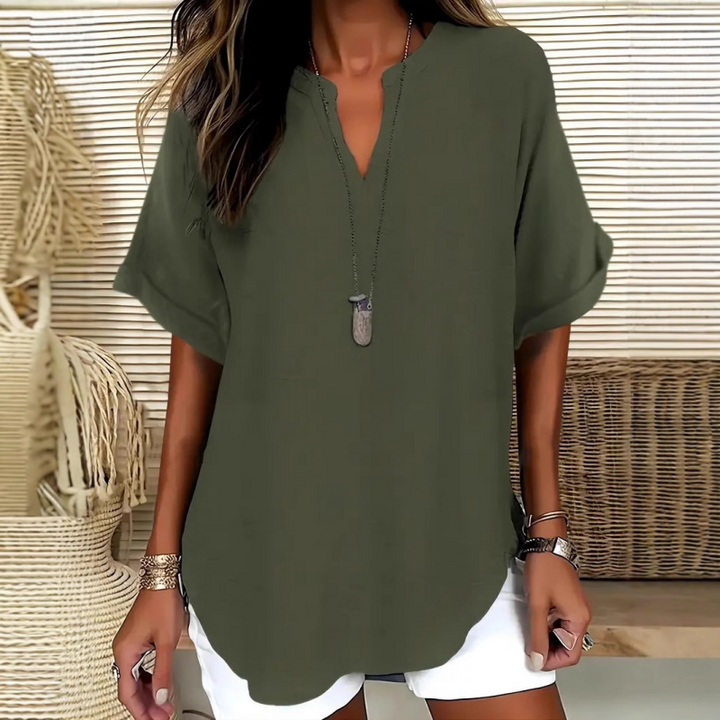 Seleana - Breathable V-Neck Top