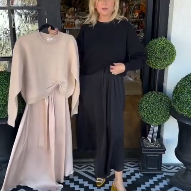 Lilee - Top With Twisted Knot And Maxi Dress
