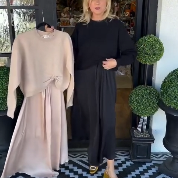Lilee - Top With Twisted Knot And Maxi Dress
