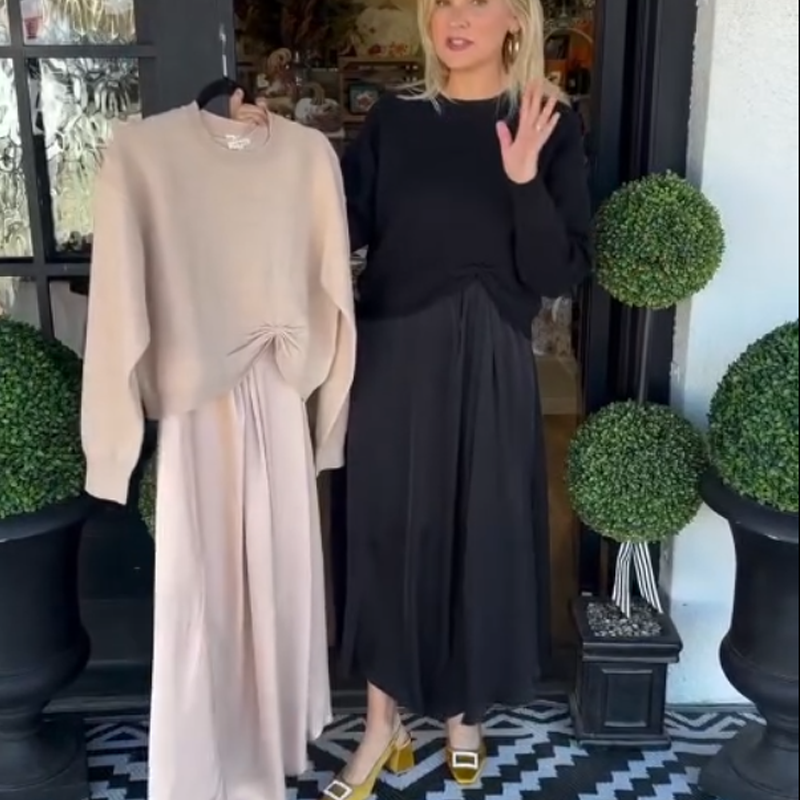 Lilee - Top With Twisted Knot And Maxi Dress