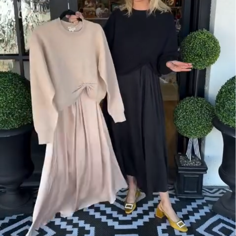 Lilee - Top With Twisted Knot And Maxi Dress