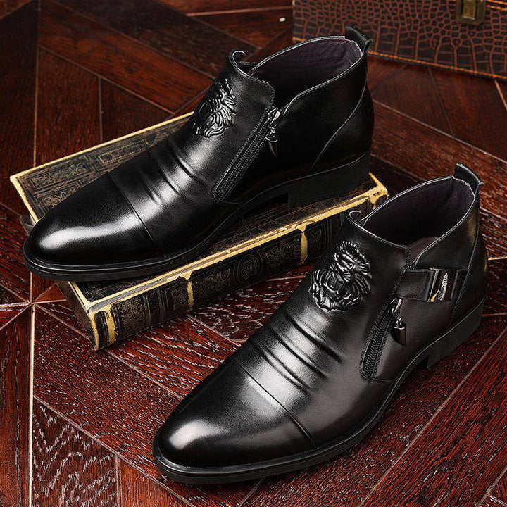 Carsen - Leather Boots With Zipper
