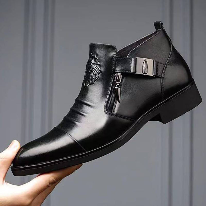 Carsen - Leather Boots With Zipper