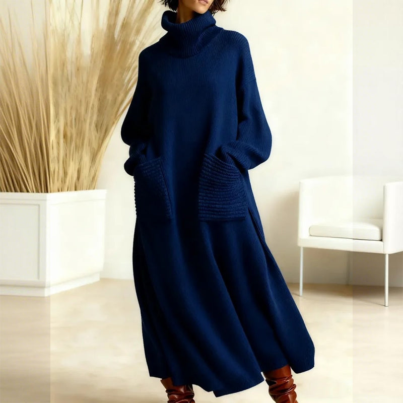 Keeti - Turtleneck Sweater Dress With Pockets