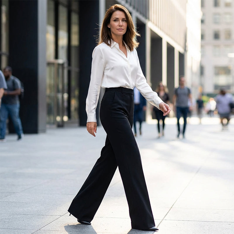 Linaya - High Waisted Suit Trousers