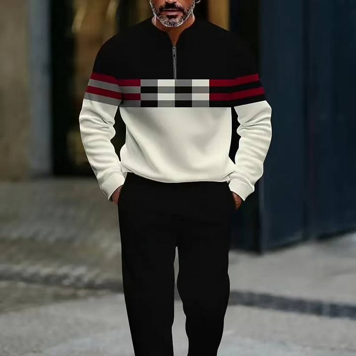 Valter - Graphic Print Tracksuit With Quarter Zip