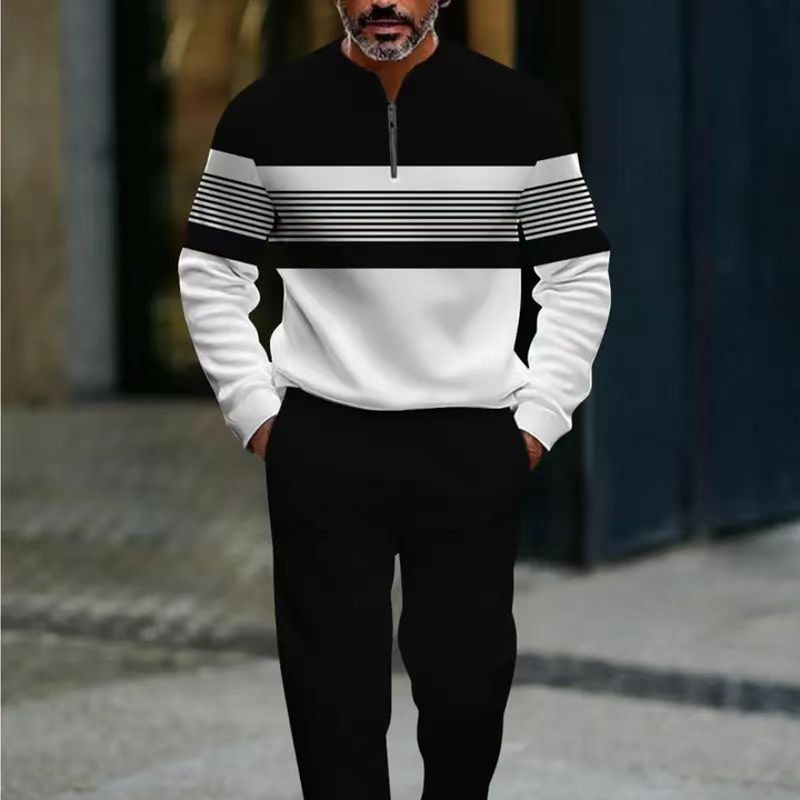 Valter - Graphic Print Tracksuit With Quarter Zip