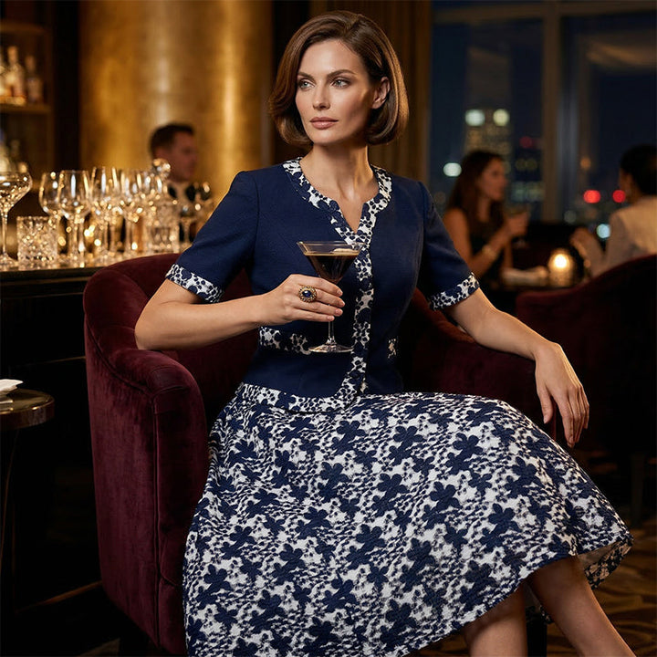 Jinia - A-Line Dress With Floral Pattern
