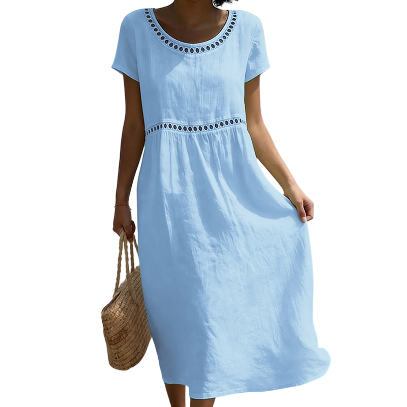 Tarsha - Elegant Linen Midi Dress