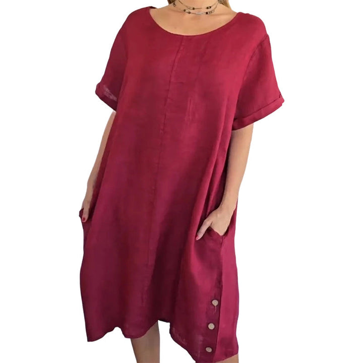 Sheela - Casual Linen-Cotton Dress With Pockets