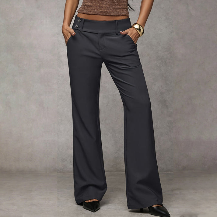 Calia - Flared Wide Leg Suit Trousers