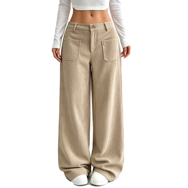 Serina - Wide Leg Trousers With Front Pockets