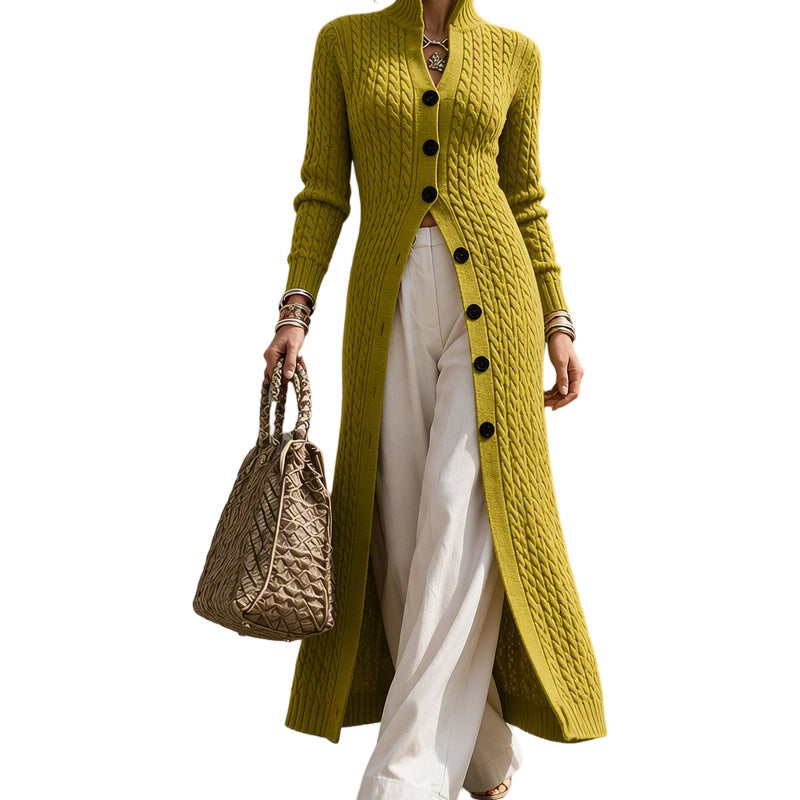 Palois - Cardigan with Cable Knit and Button Closure