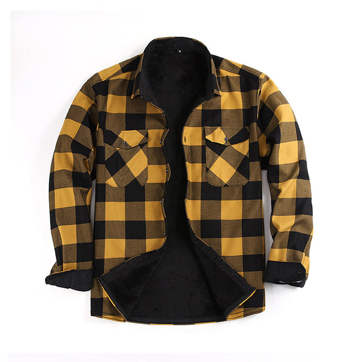 Quilon - Warm Flannel Shirt Jacket With Check Pattern