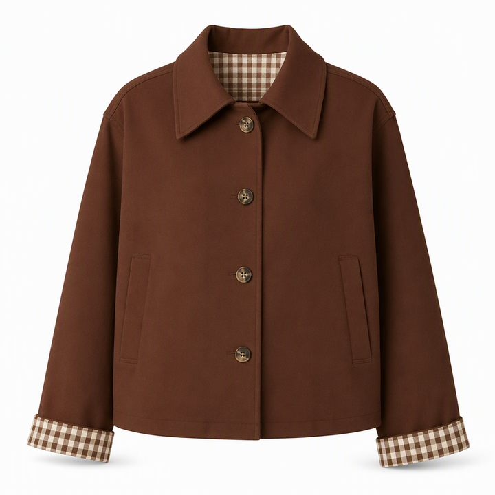 Amaliluza - Single Breasted Long Sleeve Sleeve Coat