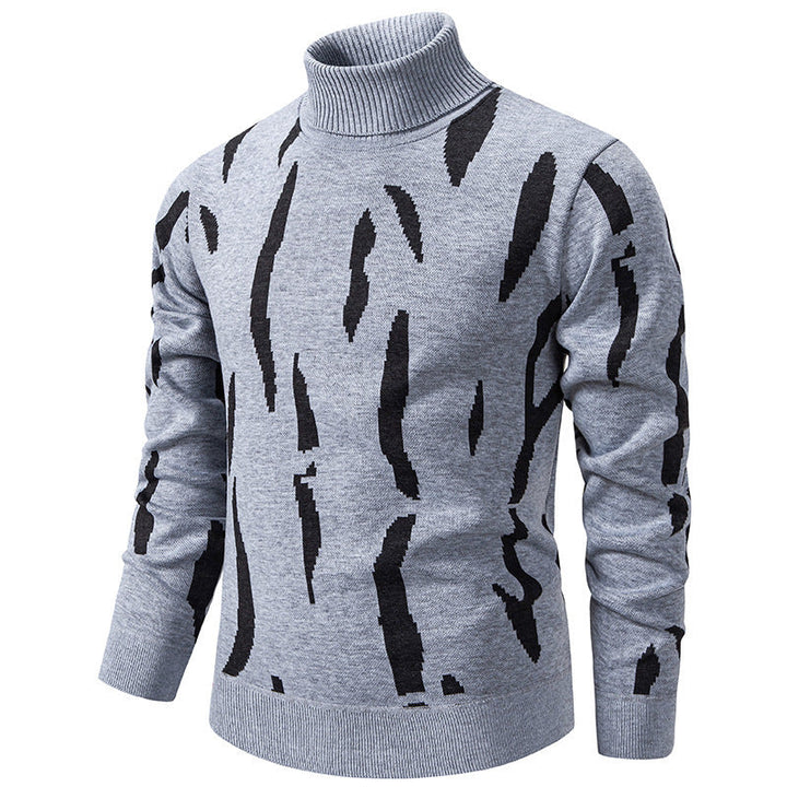 Vespersync - Casual Knitted Sweater With Abstract Print