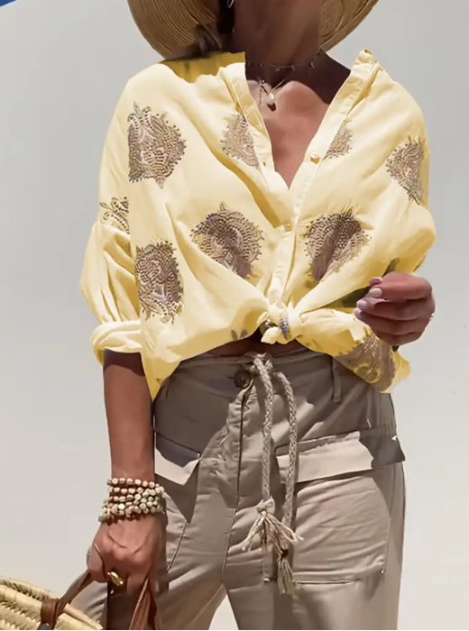 Maarja - Loose-Fitting Blouse With Embroidery