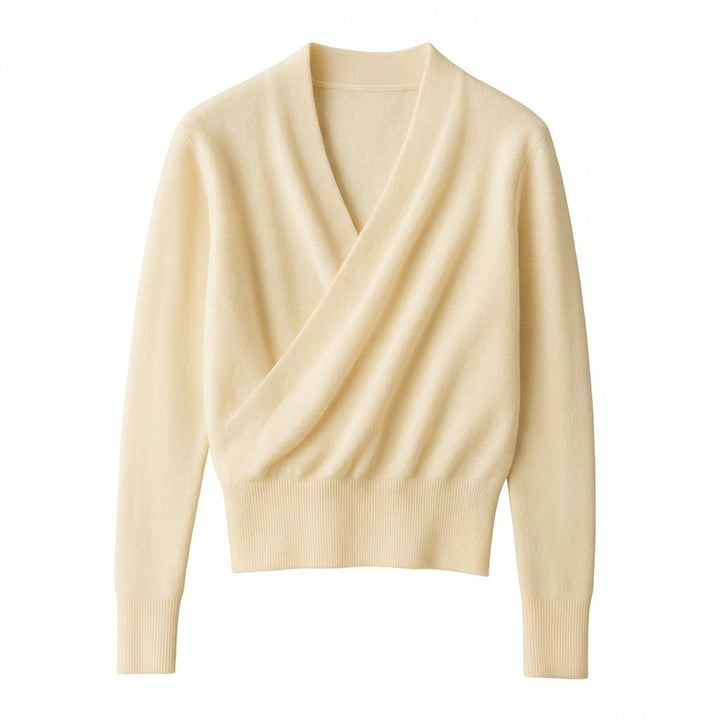 Eeva - Relaxed V-Neck Wrap Sweater