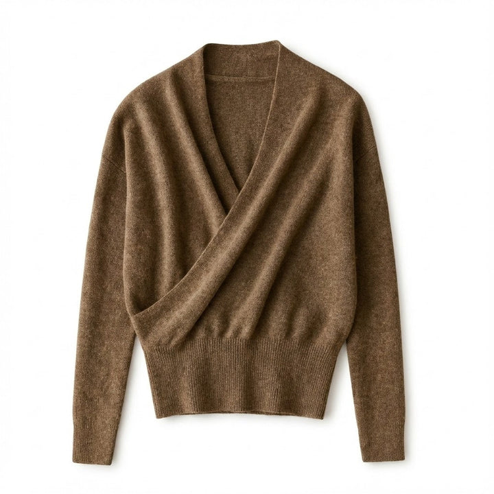 Eeva - Relaxed V-Neck Wrap Sweater