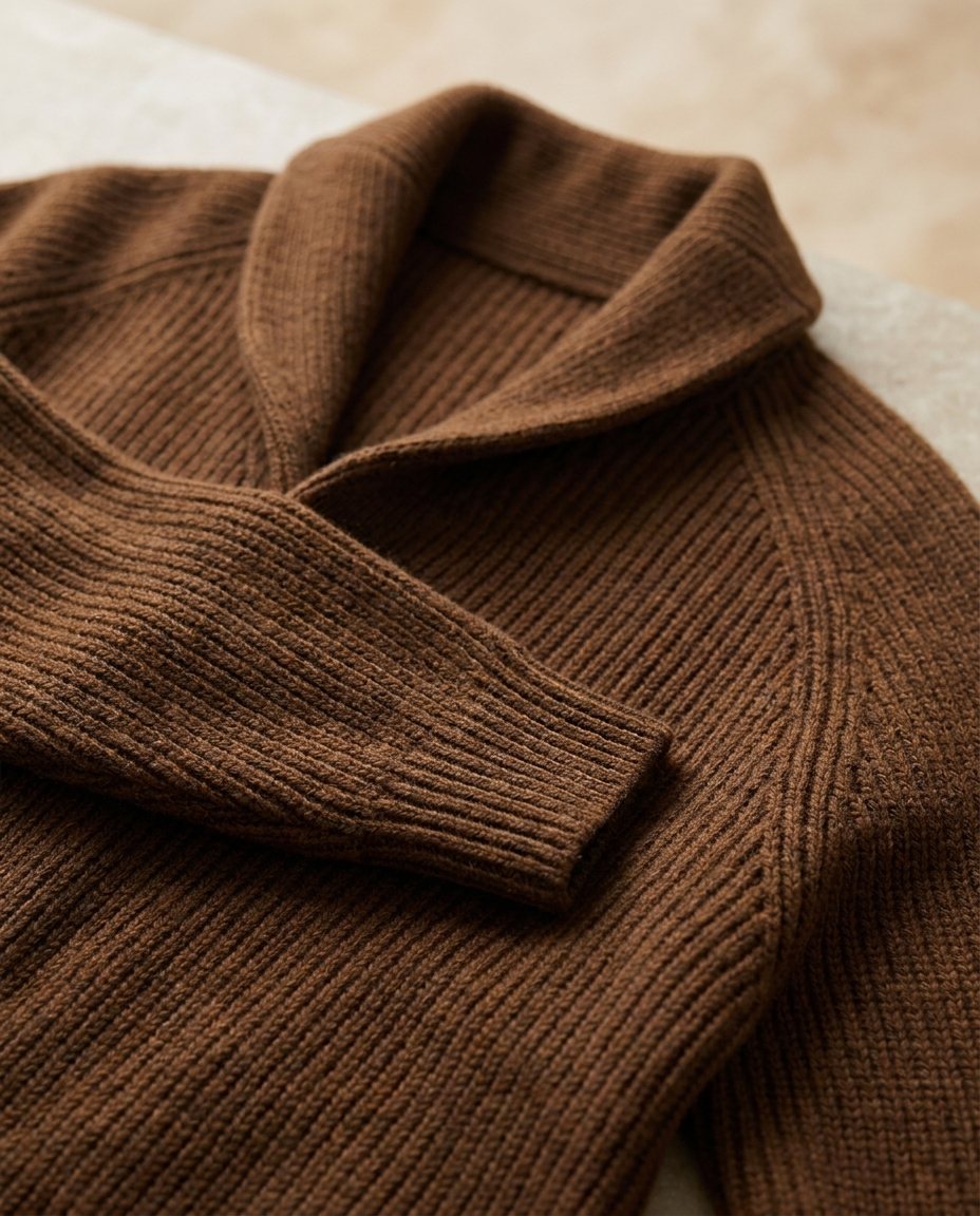 Viktitha - Shawl Collar Button-Up Knit Cardigan