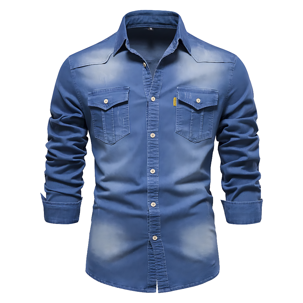 Nathanial - Cotton Denim Shirt