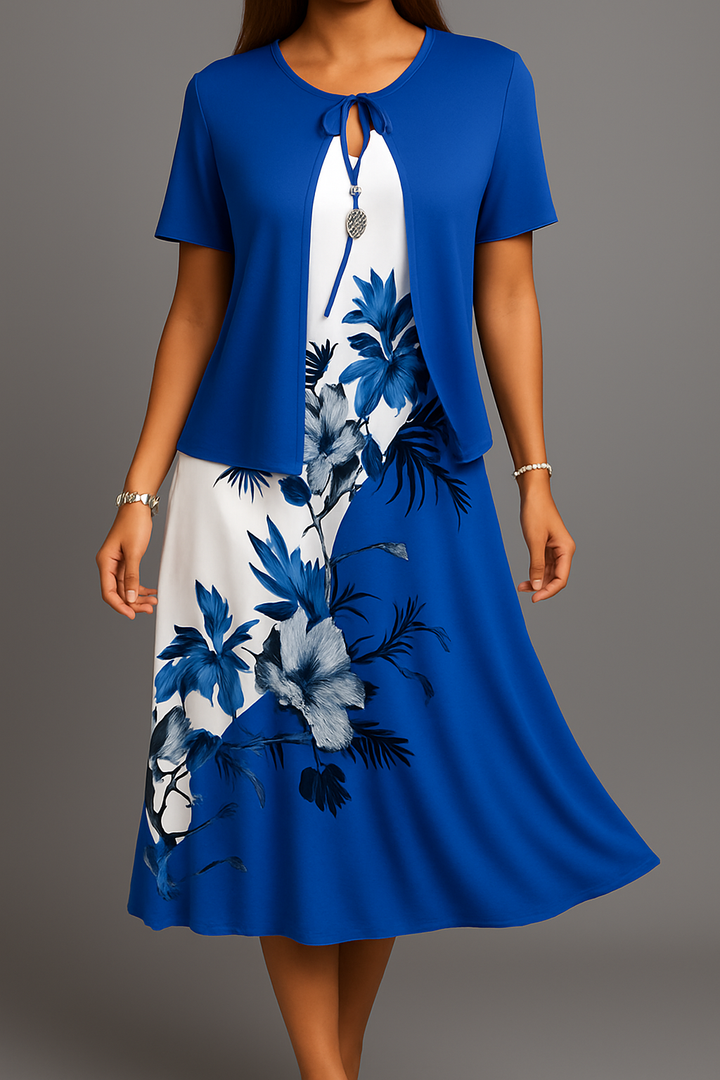 Isadora - Elegant Bohemian Jersey With Midi Dress