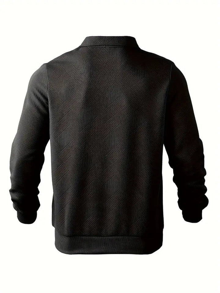 Baldrick - Vintage Sweatshirt with Zipper and Geometric Design